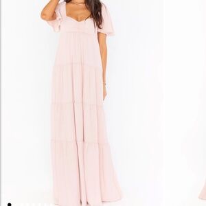 Show Me Your Mumu Nicole Maxi Dress - Blush light pink